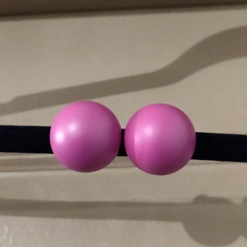 Plum Gumball Clip Earings